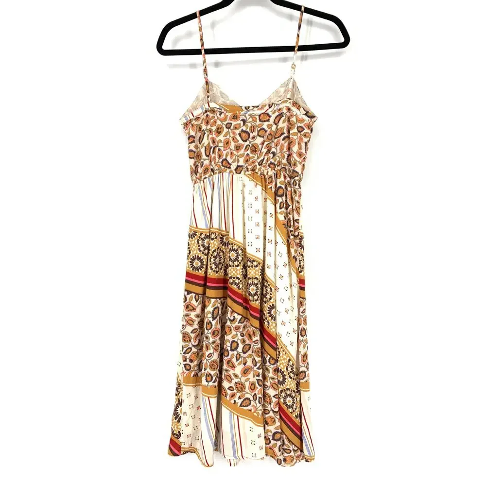 Aerie Dress Women's Size XS Mixed Print Boho Midi Sleeveless Multicolor - Picture 2 of 6